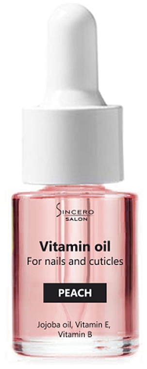Vitaminöl für Nägel mit Pfirsich - Sincero Salon Vitamin Nail Oil Peach — Bild N1