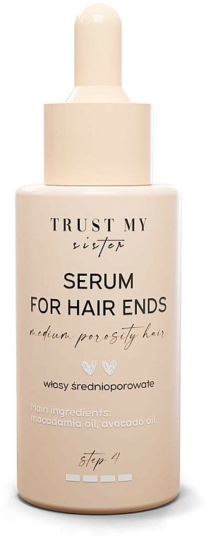 Serum für die Haarspitzen mit Macadamia- und Avocadoöl für mittelporöses Haar - Trust My Sister Medium Porosity Hair Serum For Hair Ends — Bild N1