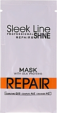 Regenerierende Haarmaske für trockenes und strapaziertes Haar mit Seidenprotein - Stapiz Sleek Line Repair Hair Mask (Probe) — Bild N1