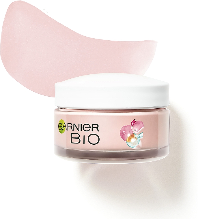 Revitalisierende und aufhellende Gesichtscreme mit Hagebuttenöl für fahle Haut - Garnier Bio Rosy Glow 3in1 Youth Cream — Bild N3