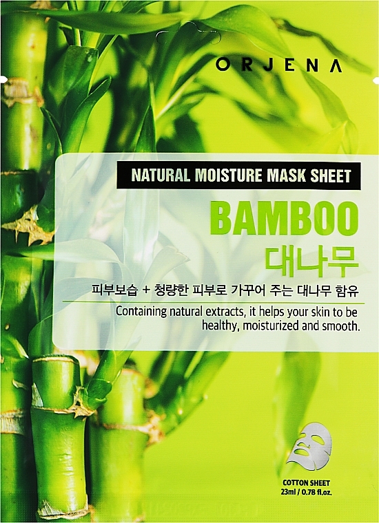 GESCHENK! Tuchmaske für das Gesicht mit Bambus - Orjena Natural Moisture Mask Sheet Bamboo — Bild N1