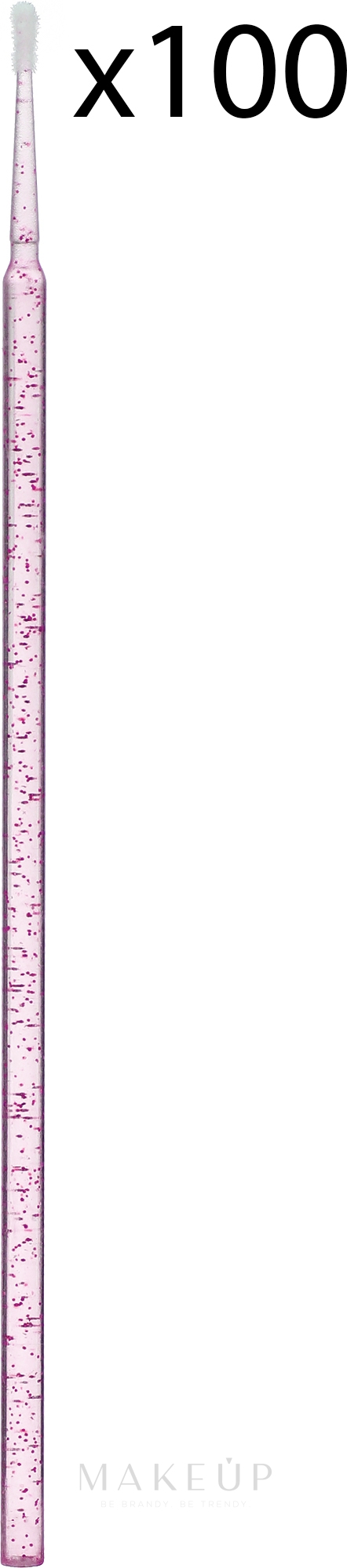 Mikroapplikatoren für Wimpern rosa Glitzer 100 St. - Lewer Krystal — Bild 100 St.