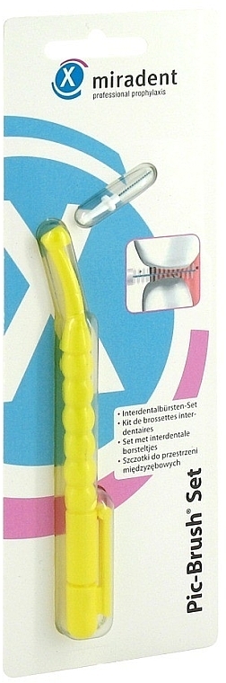 Interdentalbürste - Miradent Interd.Pic-Brush Set Yellow — Bild N1