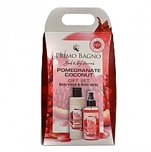 Körperpflegeset - Primo Bagno Pomegranate Coconut Paper Bag Set (Körperlotion 150ml + Körperspray 140ml) — Bild N1
