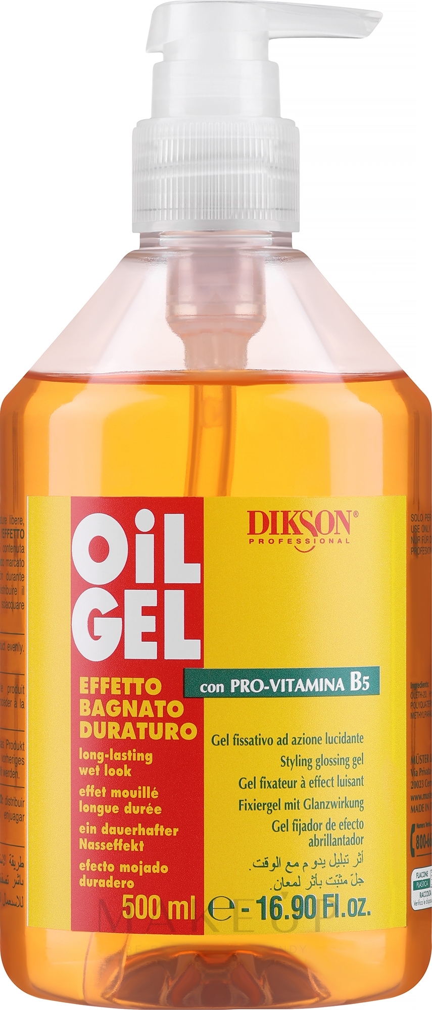 Fixiergel - Dikson Oil Gel Fixing Gel With Illuminating Micro-molecules — Bild 500 ml