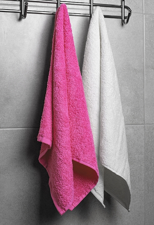Gesichtstücher-Set weiß und rosa Twins - MAKEUP Face Towel Set Pink + White — Bild N3