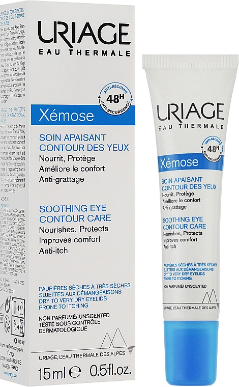 Beruhigende, pflegende und schützende Augenkonturpflege - Uriage Xemose Eye Contour — Bild N2