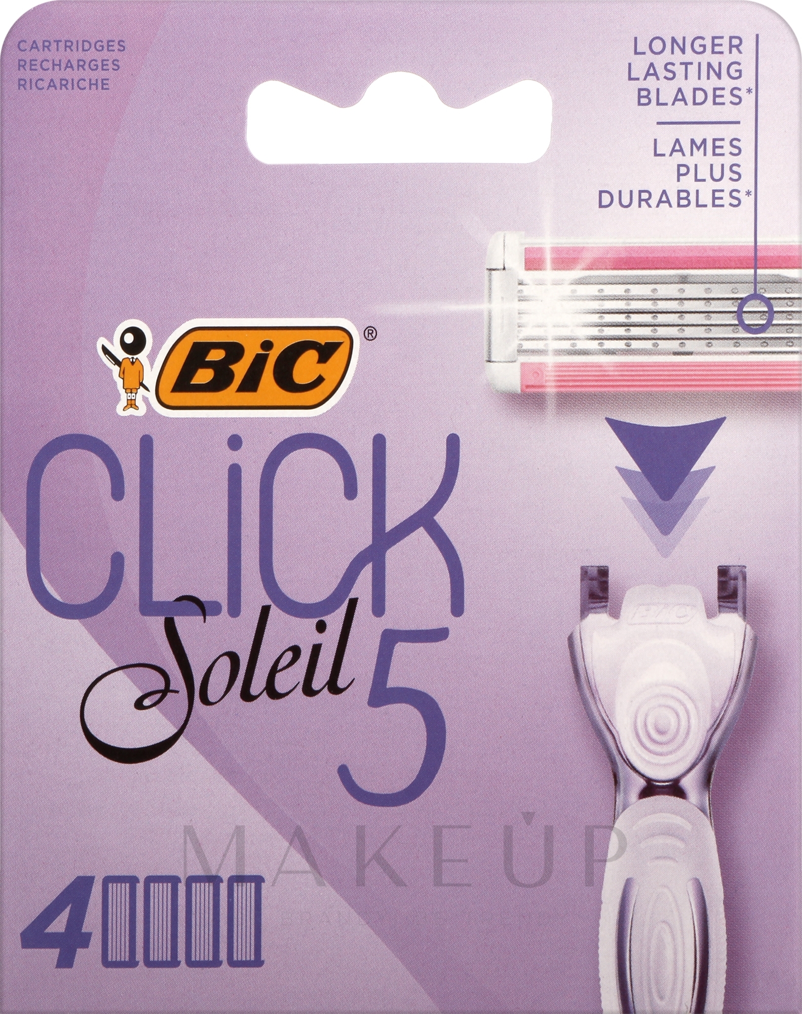 Ersatzklingen 4 St. - Bic Click 5 Soleil Sensitive — Bild 4 St.