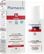 Aktive Anti-Falten ausgleichende Gesichtscreme für Kapillarhaut SPF 10 - Pharmaceris N Magni-Capilaril Active Anti-Wrinkle Cream — Bild N1