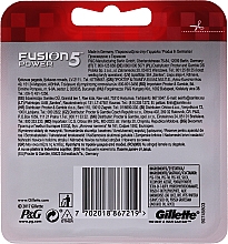 Ersatzklingen 4 St. - Gillette Fusion Power — Foto N4