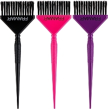 Breite Haarfärbepinsel schwarz, rosa, violett - Framar Big Daddy Brush Set — Bild N1