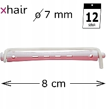 Düfte, Parfümerie und Kosmetik Dauerwellwickler d7 mm weiß-rosa 12 St. - Xhair