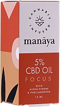 Hanföl für bessere Konzentration - Manaya 5 % CBD Oil Focus — Bild N1