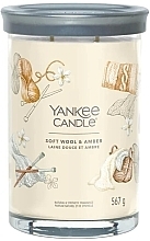 Düfte, Parfümerie und Kosmetik Duftkerze im Glas Weiche Wolle und Bernstein 2 Dochte - Yankee Candle Soft Wool & Amber Singnature