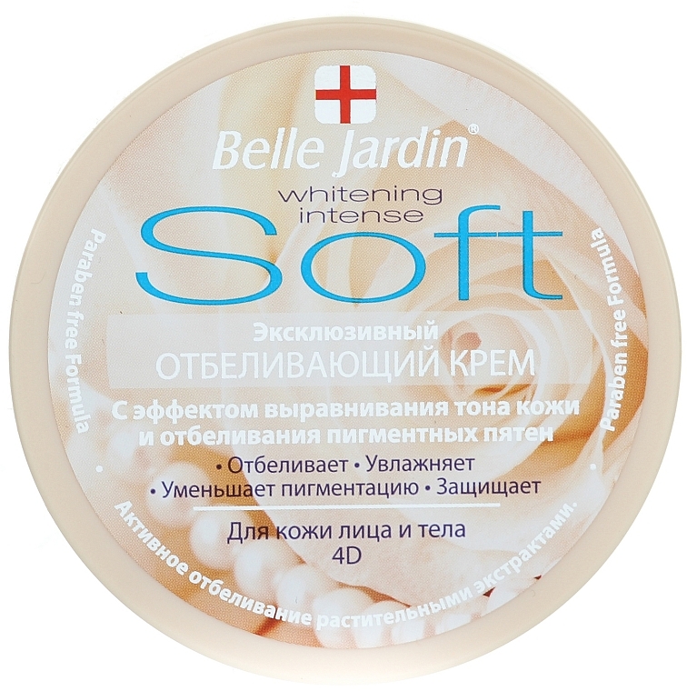 Aufhellende und ausgleichende Creme für Gesicht und Körper gegen Pigmentflecken - Belle Jardin Soft Whitening Intense Cream