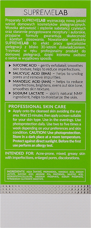 Gesichtsserum - Bielenda Professional Supremelab Night Exfoliating & Correcting Concentrate AHA BHA And Succinic Acid 10% — Bild N3