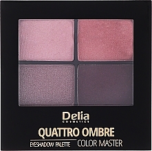 Düfte, Parfümerie und Kosmetik 	Lidschattenpalette - Delia Quattro Ombre Color Master