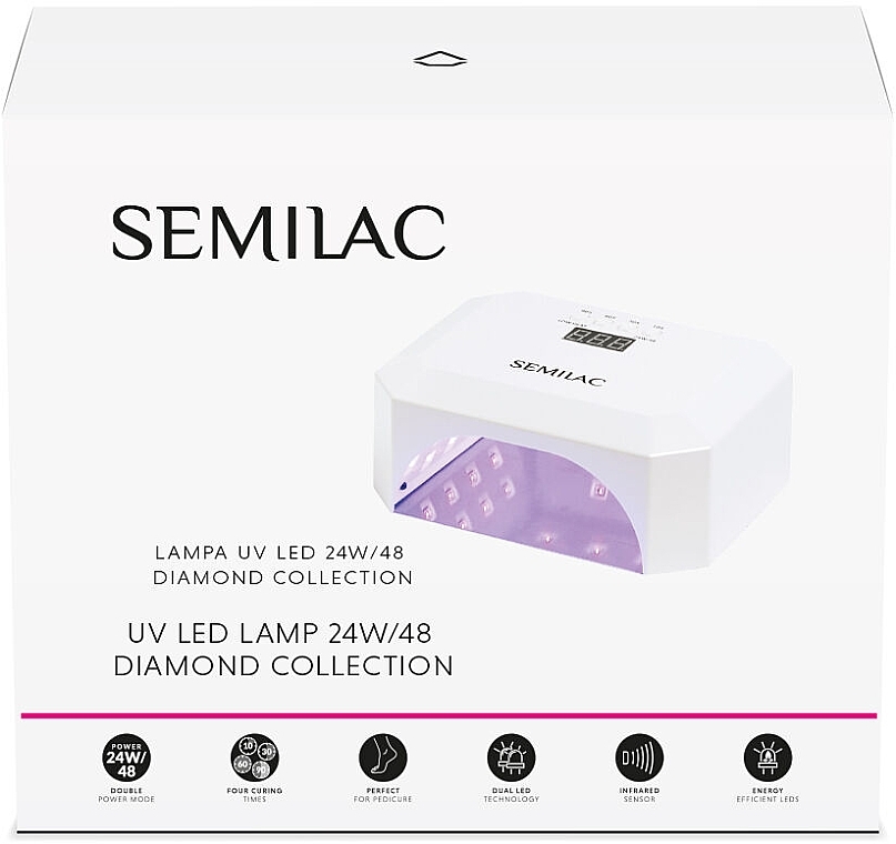 UV/LED Lampe weiß - Semilac Diamond Collection 24W/48 — Bild N4