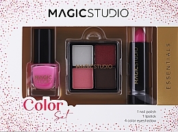 Make-up Set - Magic Studio Color Set 2 (Lippenstift 3g + Nagellack 5ml + Lidschatten 4x0.8g) — Bild N3