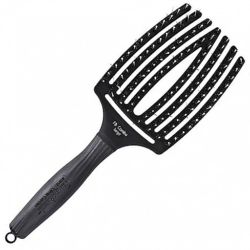 Haarbürste - Olivia Garden Finger Brush Combo Large Black — Bild N1