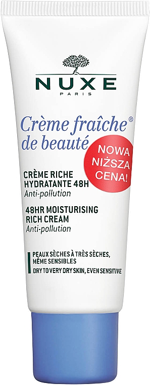 Feuchtigkeitsspendende Gesichtscreme für trockene bis sehr trockene Haut - Nuxe Creme Fraiche de Beaute Creme Riche Hydratante 48h — Bild N2