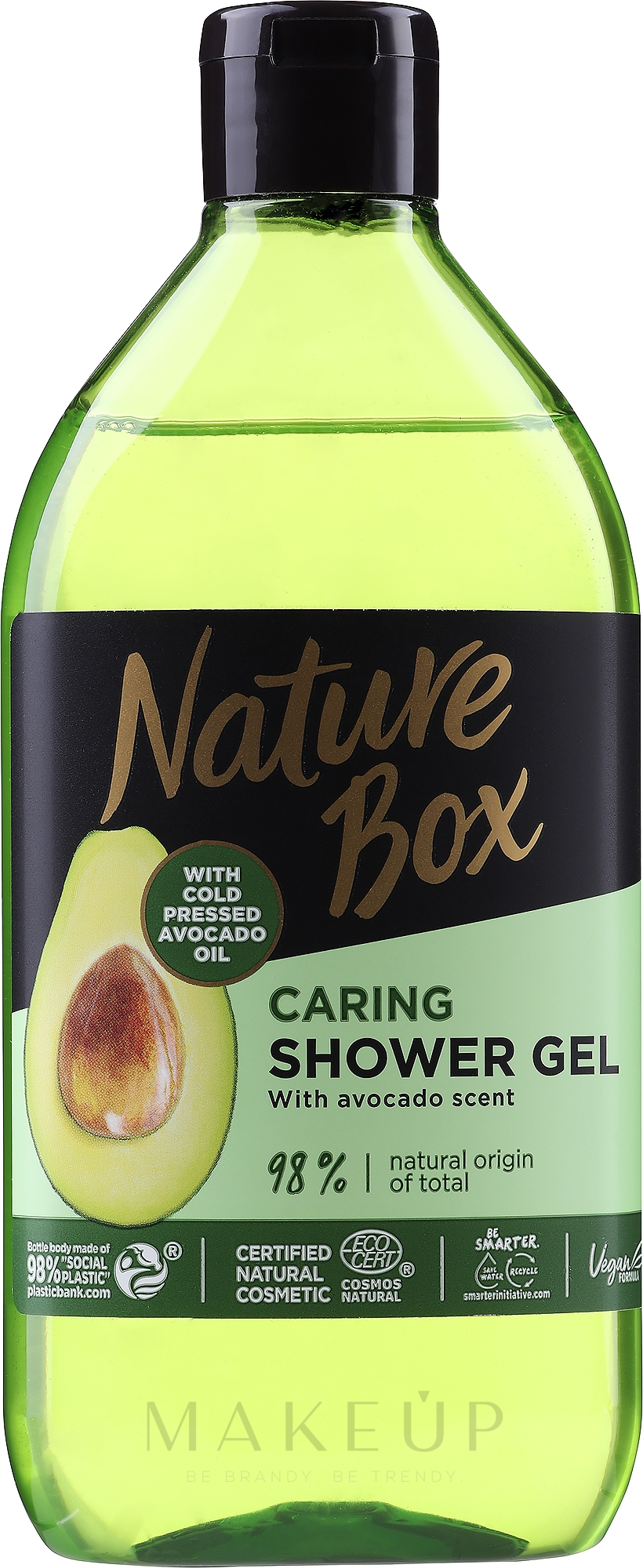 Duschgel mit kaltgepresstem Avocadoöl - Nature Box Avocado Oil Shower Gel — Bild 385 ml