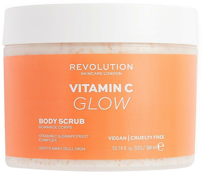 Körperpeeling mit Reis- und Aprikosenkernpulver und Vitamin C - Revolution Skincare Vitamin C Glow Body Scrub — Bild N1