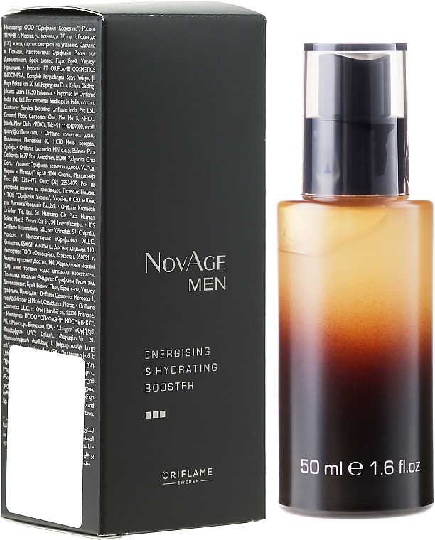 Feuchtigkeitsspendendes Gesichtsserum - Oriflame NovAge Men Energising & Hydrating Booster — Bild N1