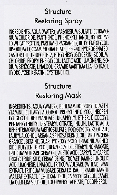 Haarpflegeset - La Biosthetique Colour Protection Structure Restoring Treatment (Haarmaske 100ml + Haarspray 50ml) — Bild N3