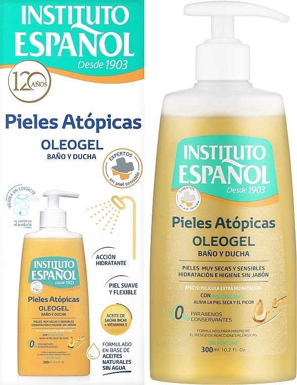 Duschgel für atopische Haut - Instituto Espanol Atopic Skin Bath And Shower Oleogel — Bild N2