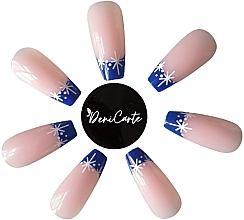 Düfte, Parfümerie und Kosmetik Künstliche Nägel - Deni Carte Pasde Tipsy Xmas 6408 French Blue