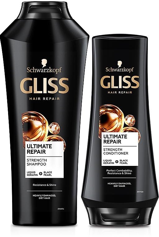 Haarpflegeset - Gliss Kur Ultimate Repair Set (Shampoo 250ml + Haarspülung 200ml) — Bild N2