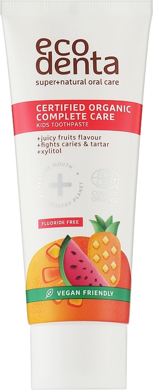 Kinderzahnpasta mit Fruchtgeschmack - Ecodenta Cosmos Organic Juicy Fruit — Bild N1