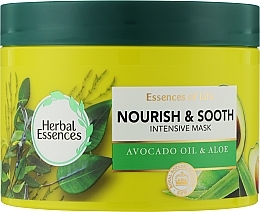 Nährende und pflegende Haarmaske mit Avocadoöl und Aloe Vera - Herbal Essences Nourish & Sooth Avocado Oil & Aloe Intensive Hair Mask — Bild N1