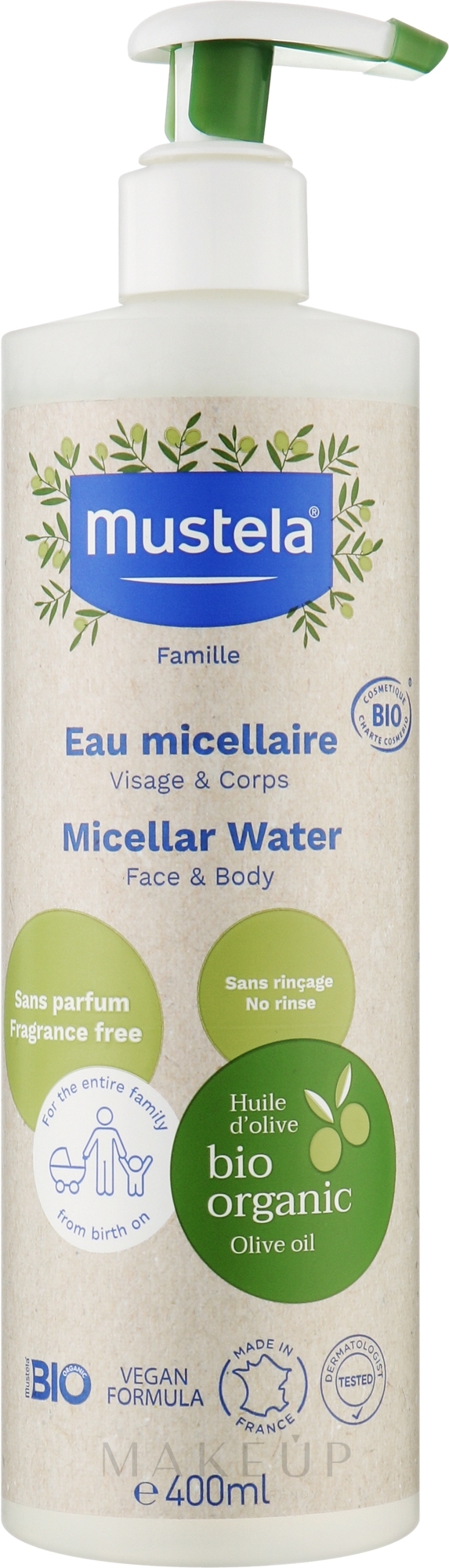 Mizellenwasser für Gesicht und Körper - Mustela Famille Micellar Water Face & Body — Bild 400 ml