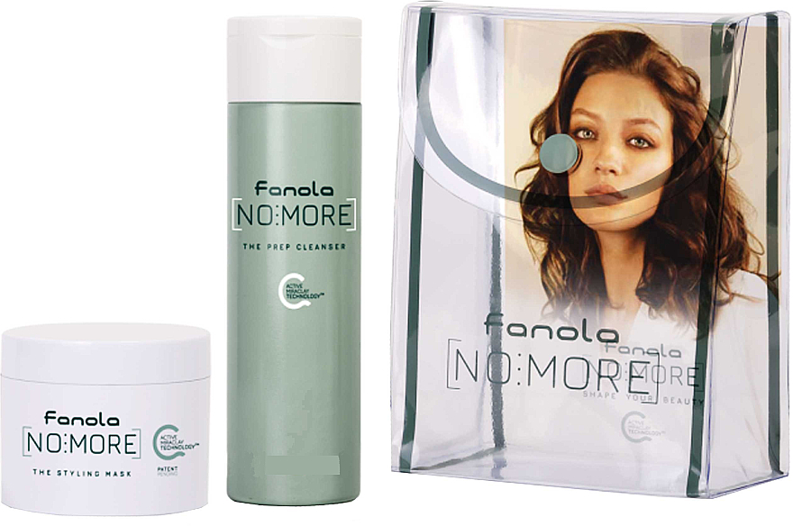 Haarpflegeset - Fanola No More Kit Travel Size (Shampoo 100ml + Haarmaske 50ml + Kosmetiktasche) — Bild N1