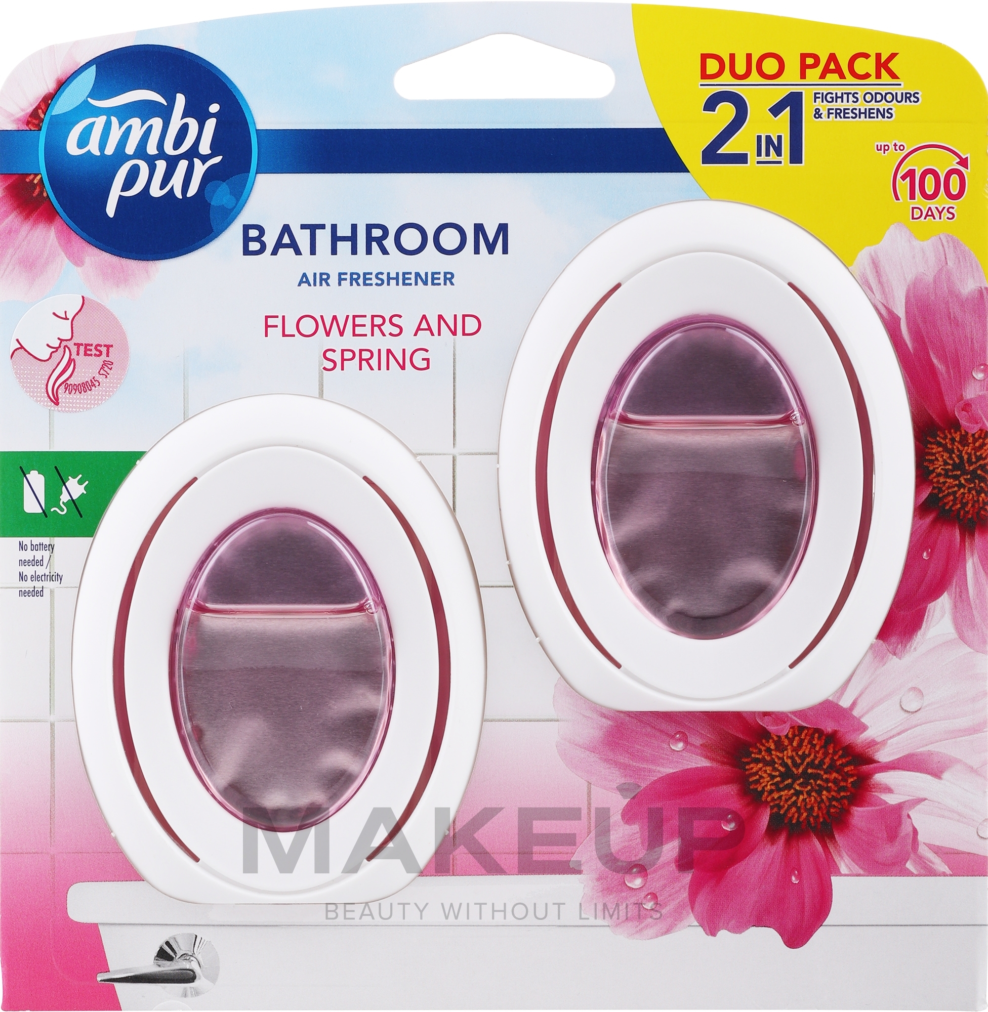 Lufterfrischer für das Badezimmer Blumen und Frühling - Ambi Pur Bathroom Flowers & Spring Scent — Bild 2 x 7.5 ml