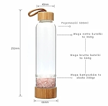 Wasserflasche mit Rosenquarzkristallen - Yeye — Bild N5