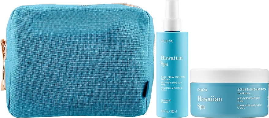 Körperpflegeset - Pupa Hawaiian Spa Kit 3 (Körperpeeling 350g + Fluid-Spray 200ml + Kosmetiktasche) — Bild N2