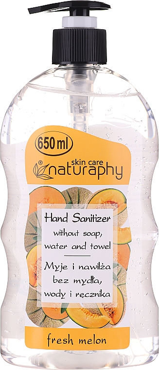 Antibakterielles Handgel mit Alkohol und Melonenduft - Naturaphy Alcohol Hand Sanitizer With Fresh Melon Fragrance