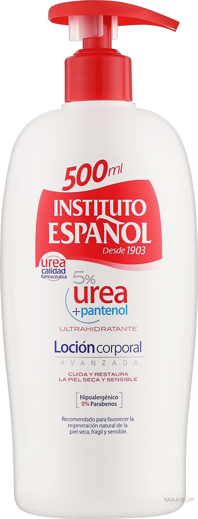 Feuchtigkeitsspendende Körperlotion mit Harnstoff und Panthenol - Instituto Espanol Urea Panthenol Moisturizing Lotion — Bild 500 ml