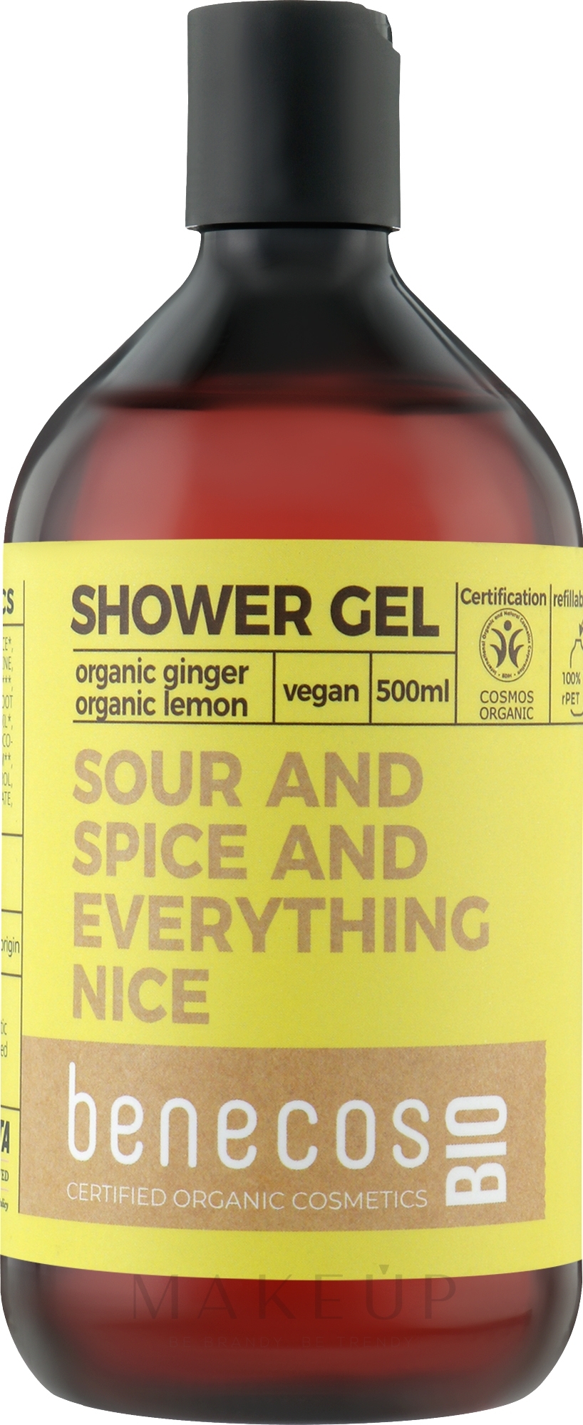 Duschgel - Benecos Shower Gel Organic Ingwer & Zitrone — Bild 500 ml