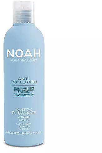 Feuchtigkeitsspendendes Reinigungsshampoo mit Aloe Vera-Extrakt und Moringaöl - Noah Anti Pollution Detox Shampoo — Bild N1