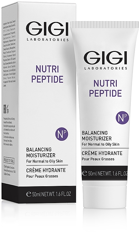 Feuchtigkeitsspendende Gesichtscreme für normale bis fettige Haut mit Peptidkomplex - Gigi Nutri-Peptide Balancing Moisturizer Oily Skin — Bild N2