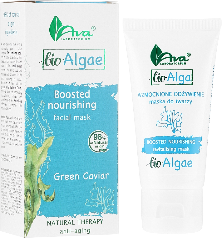 Revitalisierende Anti-Aging Gesichtsmaske mit grünem Kaviar - Ava Laboratorium Bio Alga Boosted Nourishing Revitalising Mask