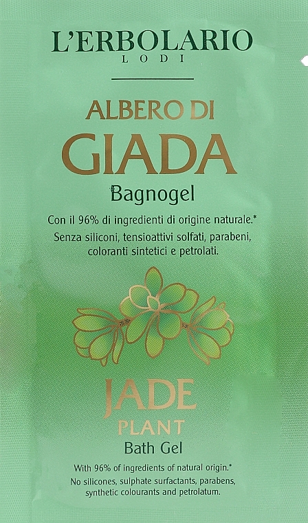 GESCHENK! L'Erbolario Albero di Giada Jade Plant - Reinigungsgel für Gesicht und Körper (Probe) — Bild N1