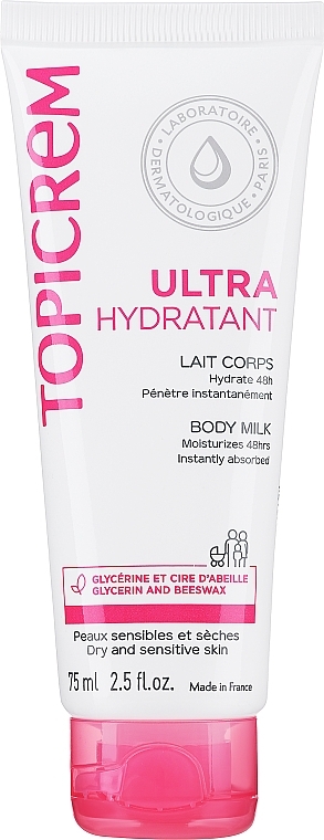 Ultra feuchtigkeitsspendende Körperlotion für trockene und empfindliche Haut - Topicrem Ultra-Moisturizing Body Milk