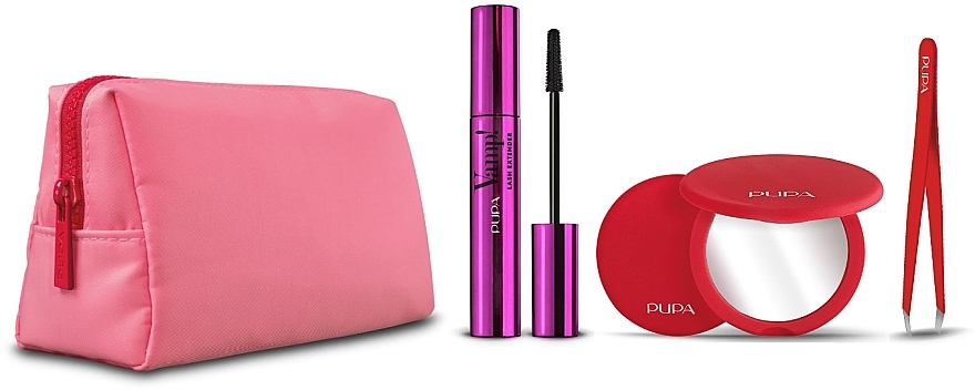 Pupa Vamp! Lash Extender Mascara & Tweezers & Mirror (Mascara 14ml + Spiegel 1 St. + Pinzette 1 St. + Kosmetiktasche) - Make-up Set  — Bild N1