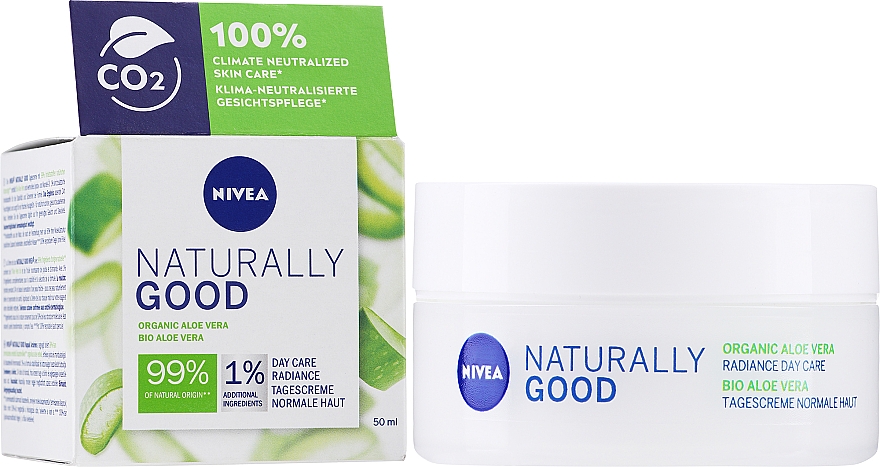 Tagescreme mit Aloe Vera - Nivea Naturally Good Organic Aloe Vera — Bild N1