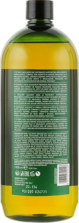Anti-Schuppen Shampoo mit Teebaumöl - Emmebi Italia BioNatural Mineral Treatment Anti-Dandruff Shampoo — Bild N4